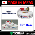 Disaster Prevention fire hose.Supply of water at greater distances. Made by Ashimori Industry (pvc fire hose)